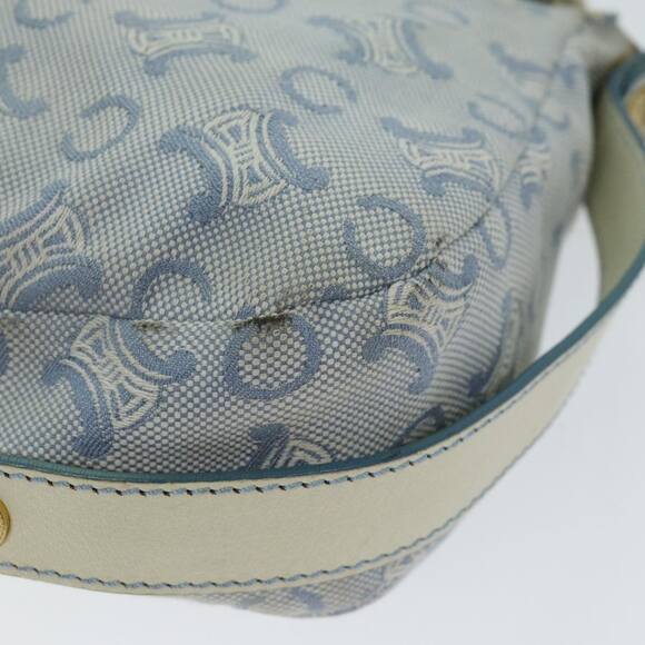 CELINE C Macadam Canvas Shoulder Bag Light Blue - Picture 15 of 16